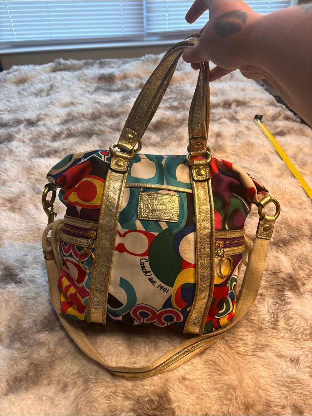 Y2K Coach Poppy Pop C Glam Spotlight Tote